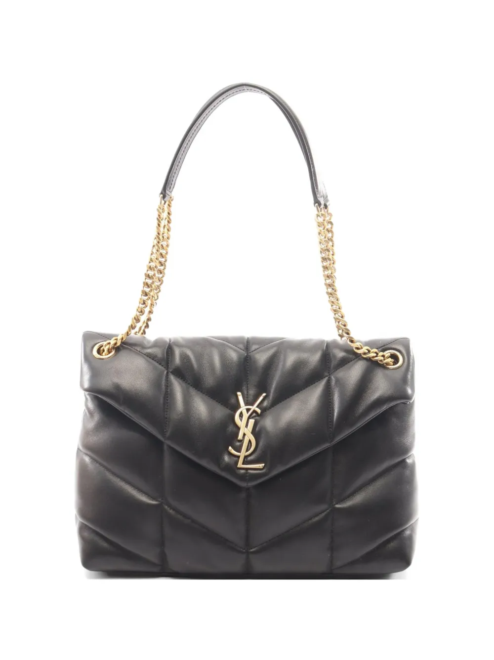 Saint Laurent Pre-Owned 2020s Loulou Puffer shoulder bag - Black