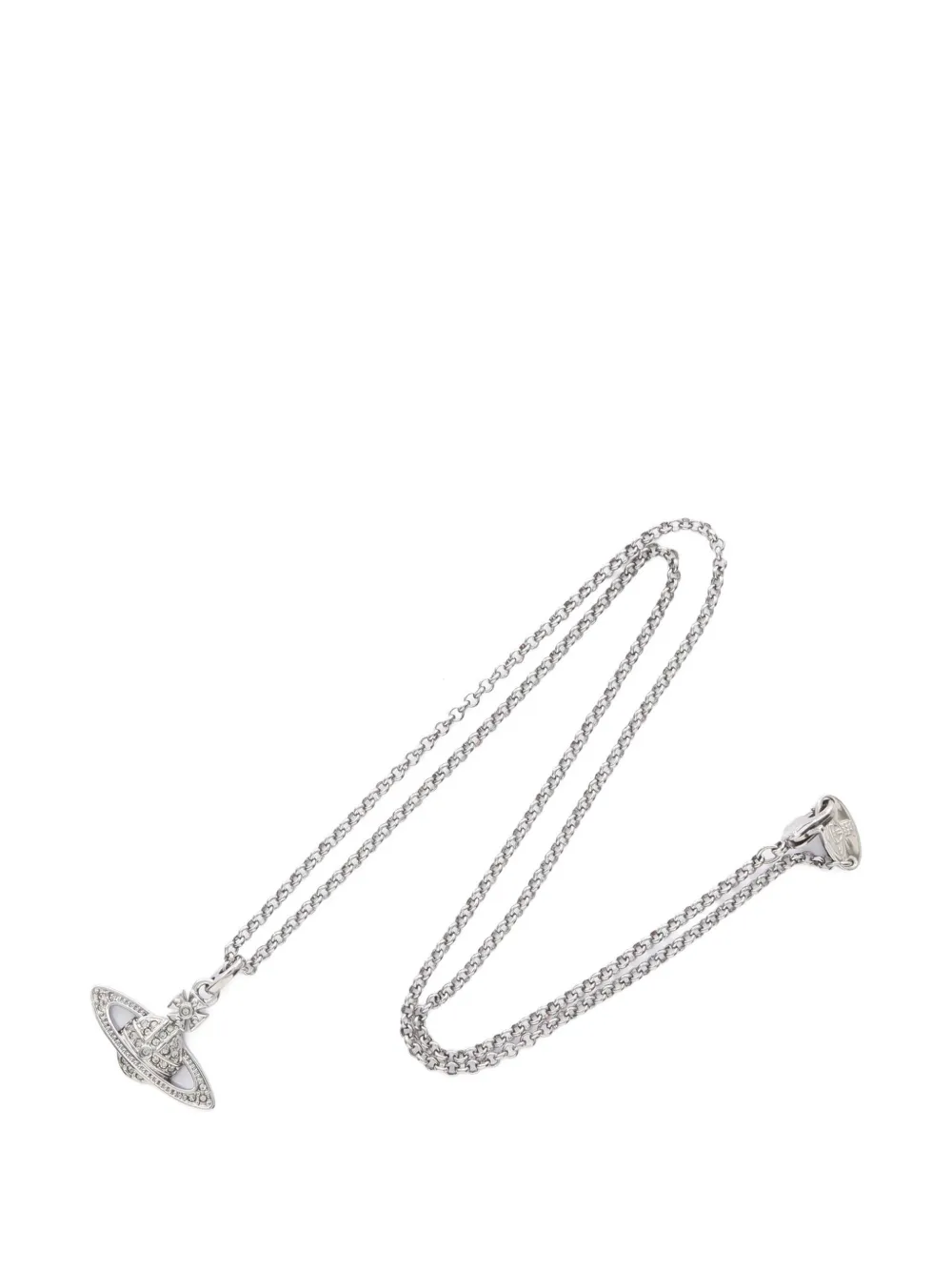 Vivienne Westwood Pre-Owned 2020s Mini Bas Relief rhinestone necklace - Argento