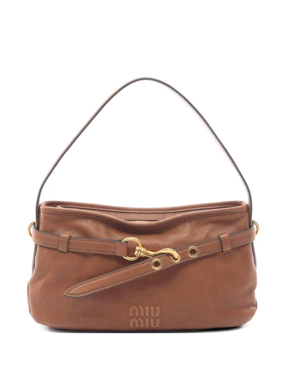 Miu Miu Pre-Owned 2020s Adventure buckled tote bag - Marrone