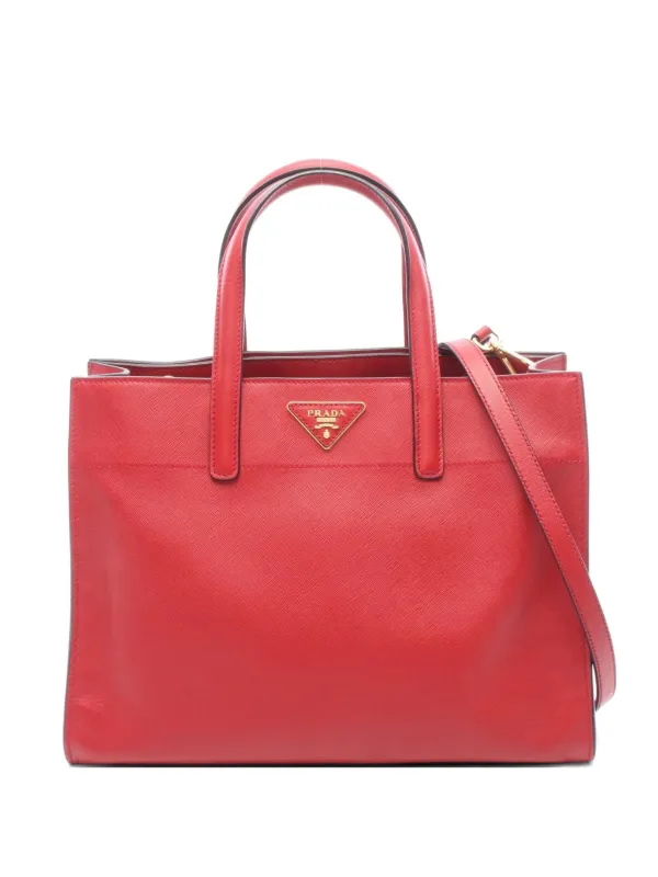 Prada Pre-Owned 2010s サフィアーノレザー ハンドバッグ | レッド 