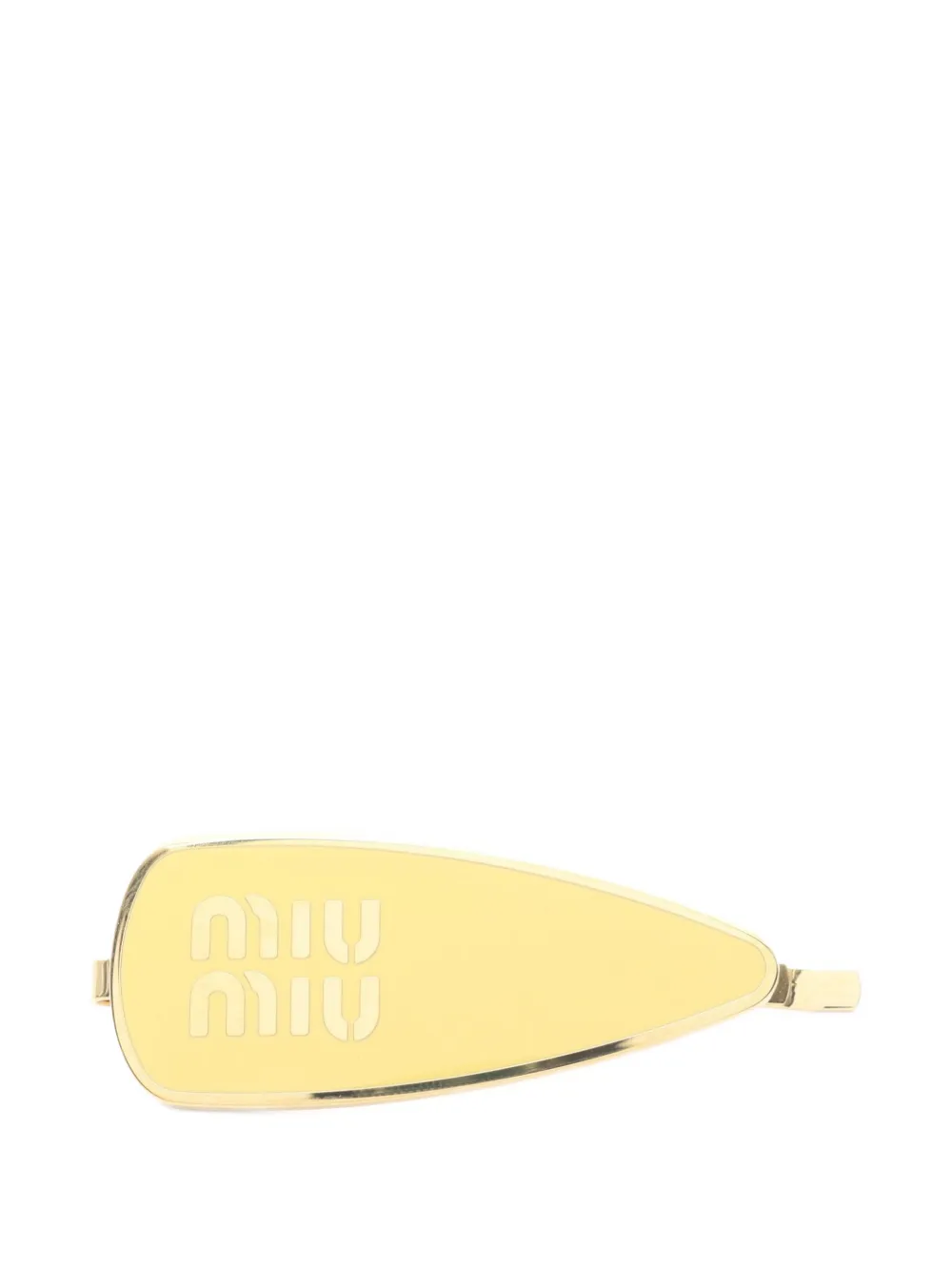 Miu Miu Pre-Owned 2020s logo hair clip - Giallo