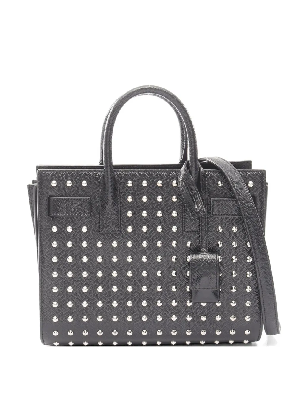 Saint Laurent Pre-Owned nano Sac De Jour studded tote bag - Black