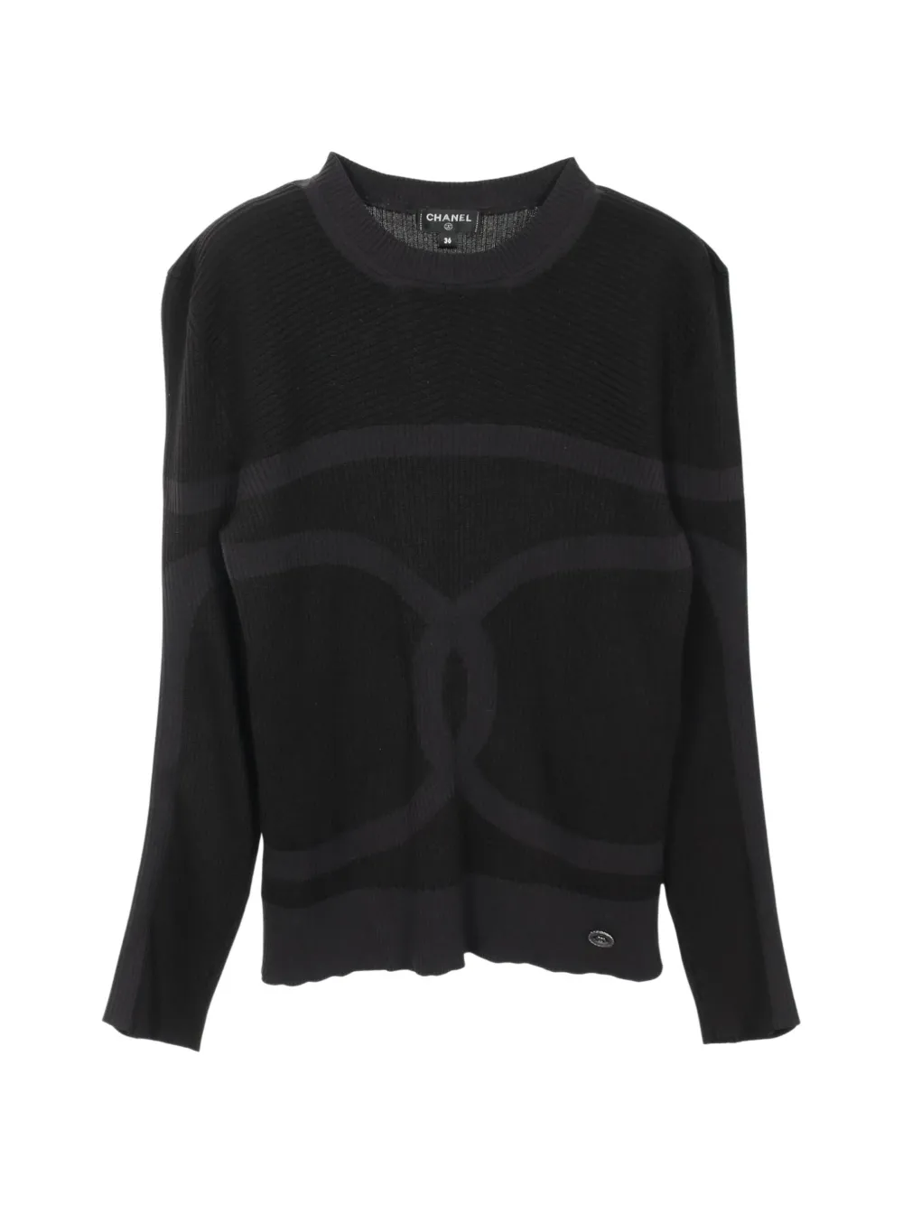 CHANEL Pre-Owned 1986-1988 Coco Mark sweater - Black