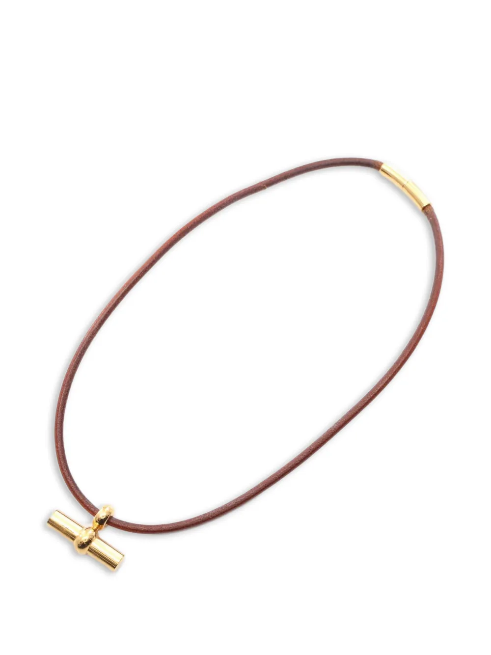 Hermès Pre-Owned 2000s Glennan leather choker - Gold