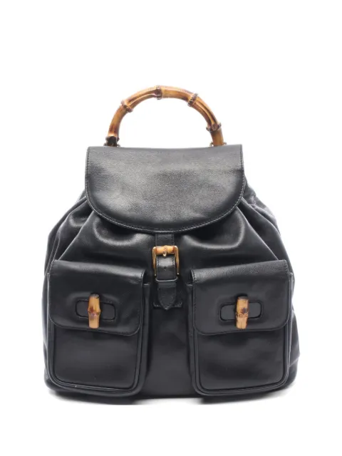 Gucci Pre-Owned 2000s Bamboo leather backpack