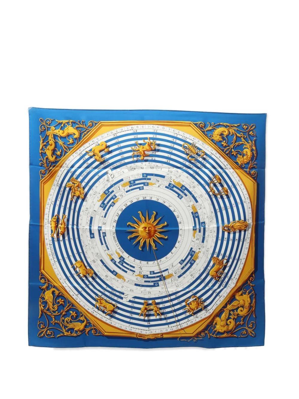 Hermès Pre-Owned Carre 90 Dies et Hore scarf - Blu