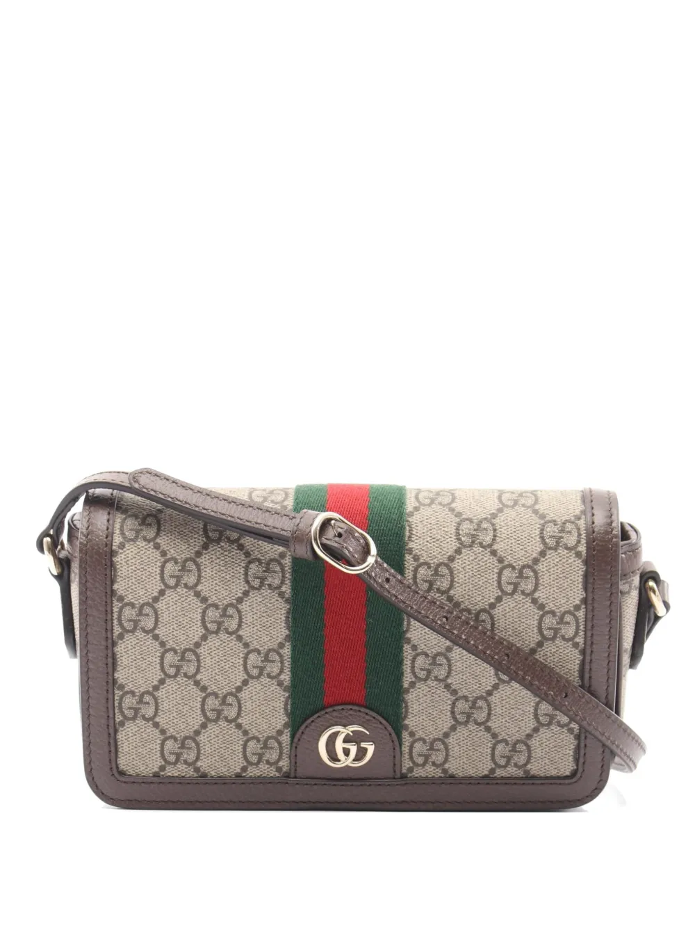 Gucci Pre-Owned mini Ophidia monogram-pattern shoulder bag - Neutrals