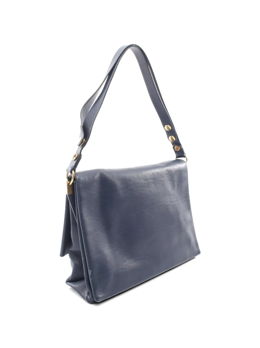  Celine Pre-owned 2000s Blade Leather Shoulder Bag - Blu 