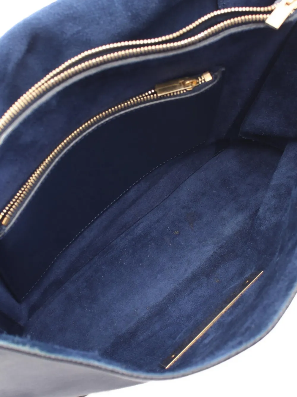  Celine Pre-owned 2000s Blade Leather Shoulder Bag - Blu 