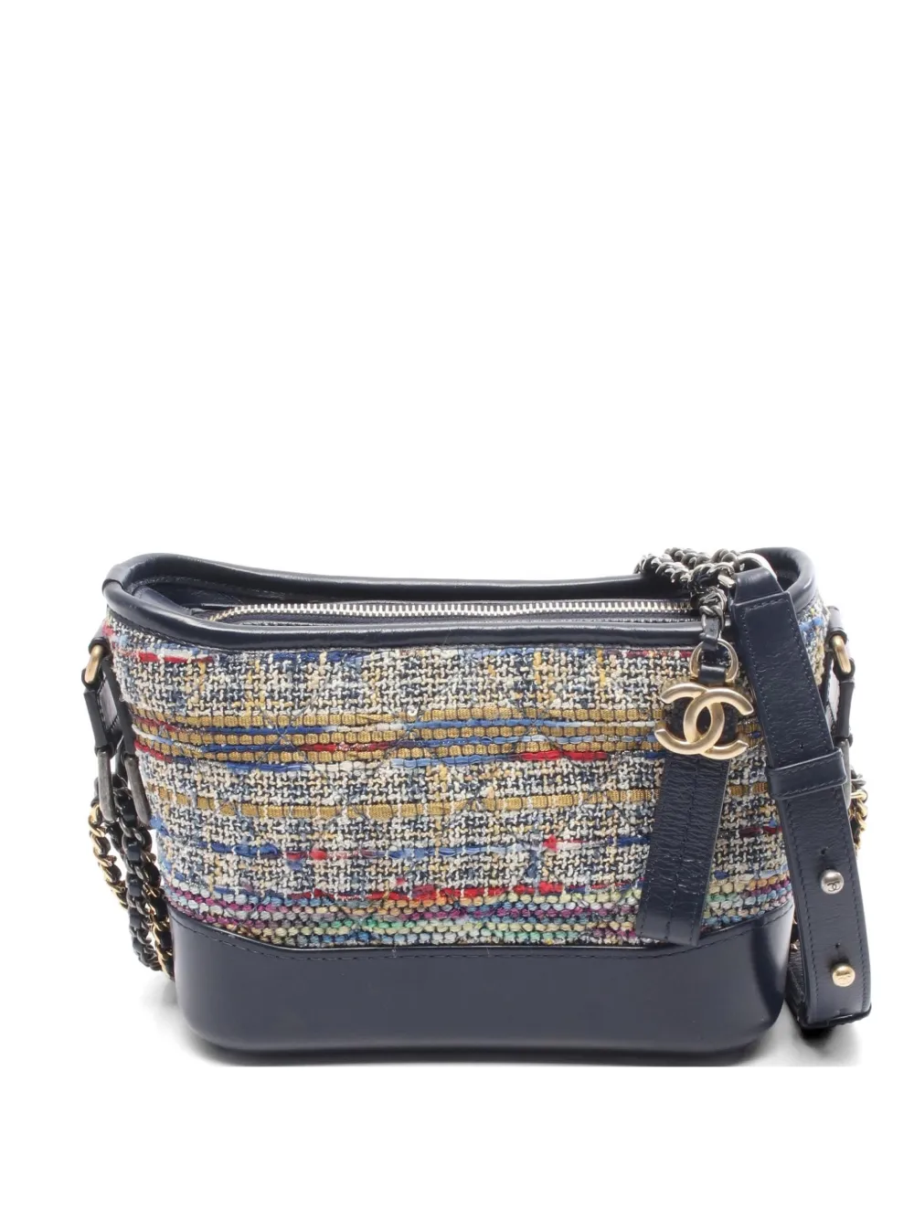 CHANEL Pre-Owned 2018 Gabrielle tweed shoulder bag - Nero