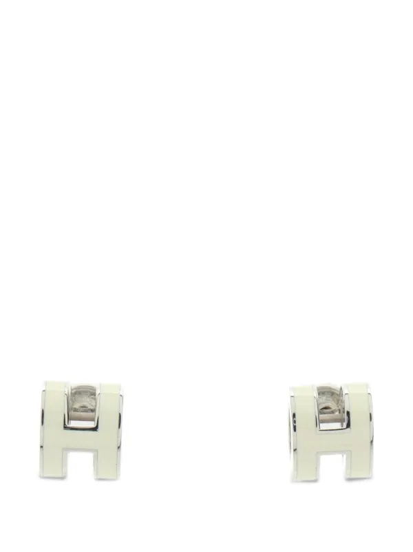 Hermès Pre-owned Mini Pop H Earrings in Silver