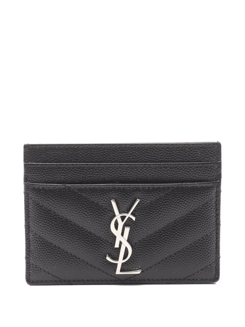 Saint Laurent Pre-Owned 2020s Cassandre Matelassé card case - Nero