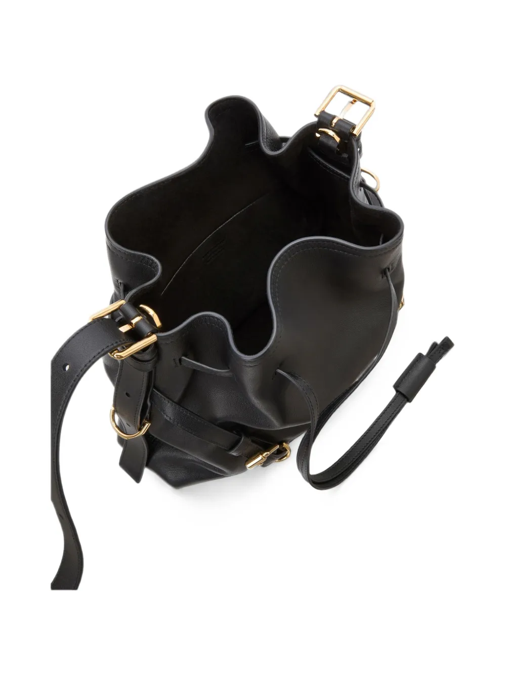 Givenchy Kleine Voyou Bucket-tas van glanzend leer Zwart