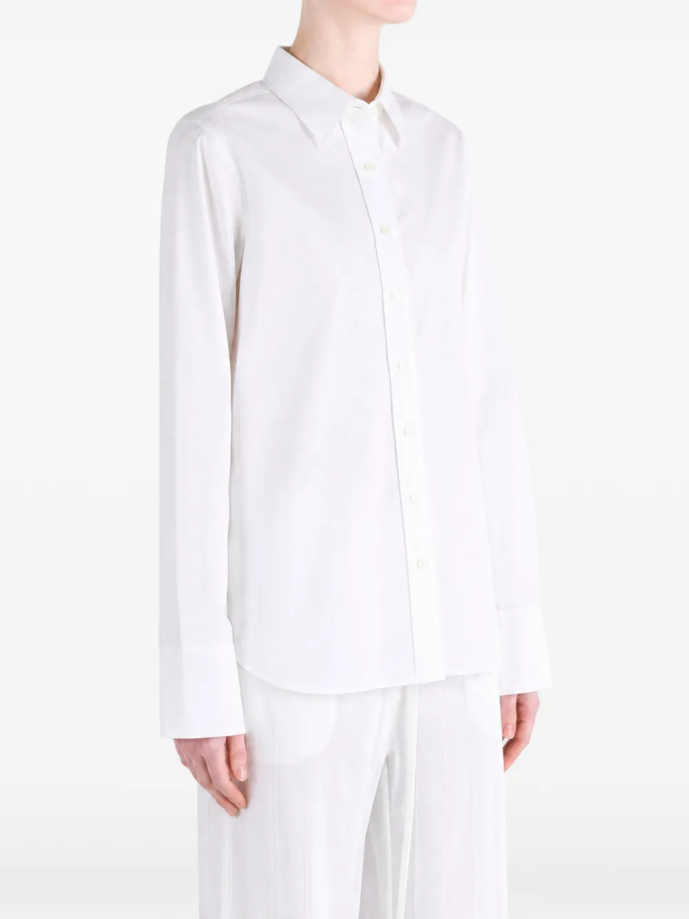 Givenchy Camisa Con Logo Bordado - Blanco 