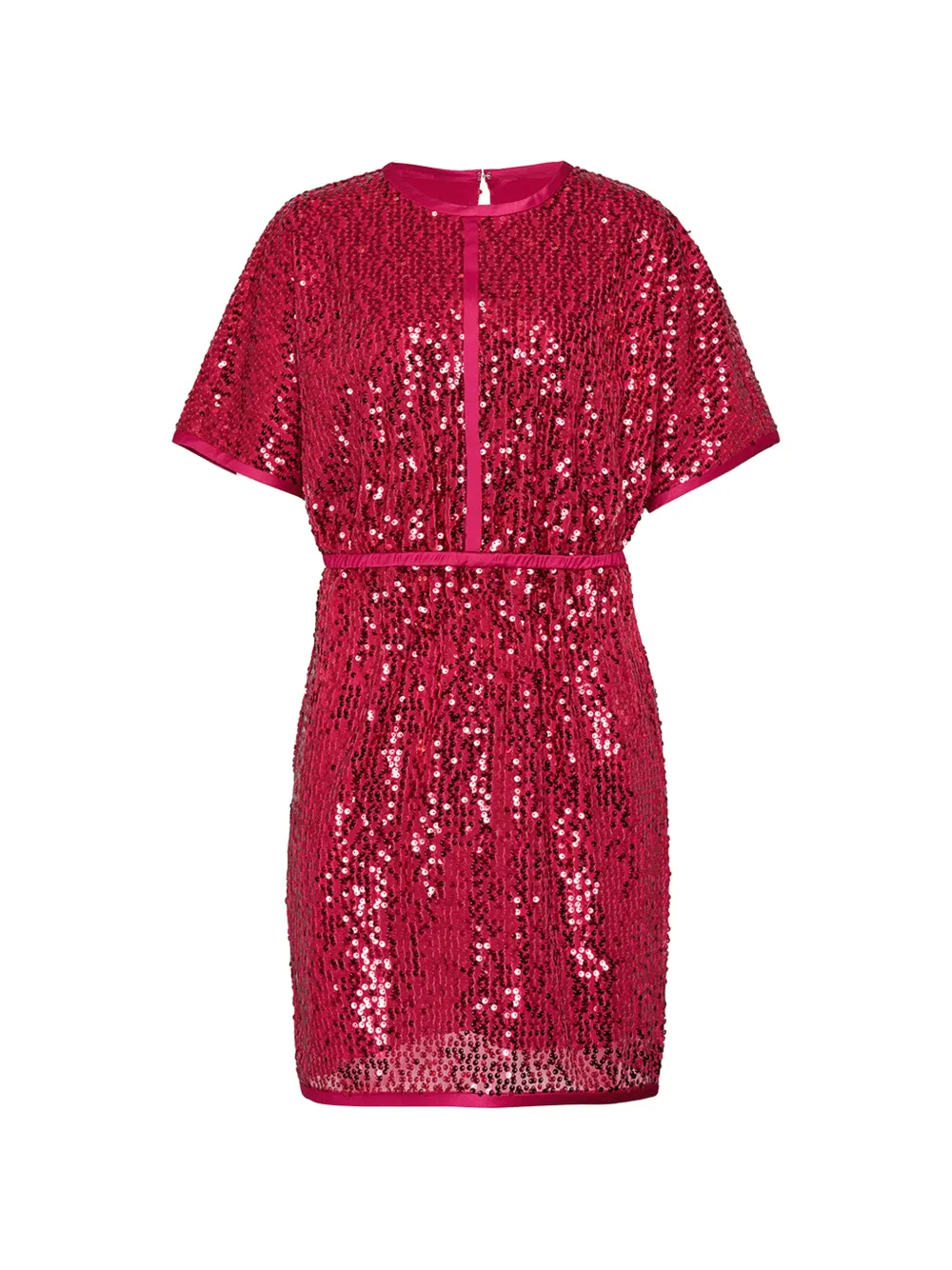 Club21 Collection sequin-embellished short-sleeve mini dress - Rosa