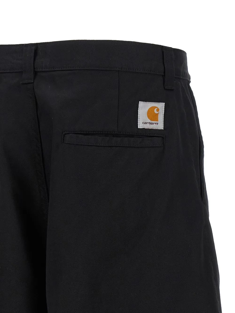 Carhartt WIP Brader katoenen twill shorts Zwart