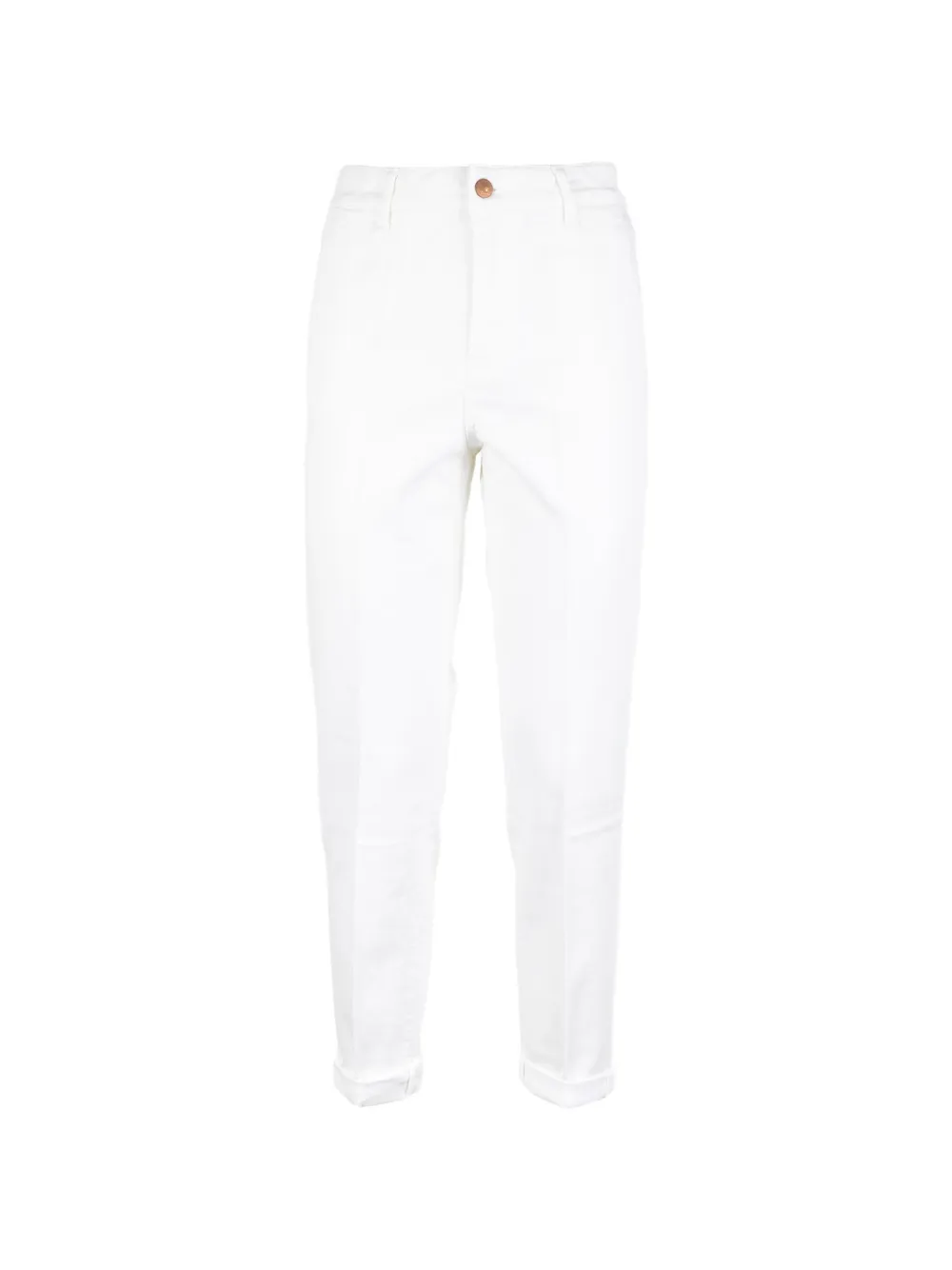 CIGALA'S pressed-crease turned-up jeans - Bianco