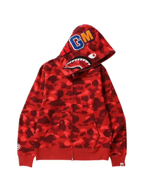 A BATHING APE® Shark camouflage-print hoodie