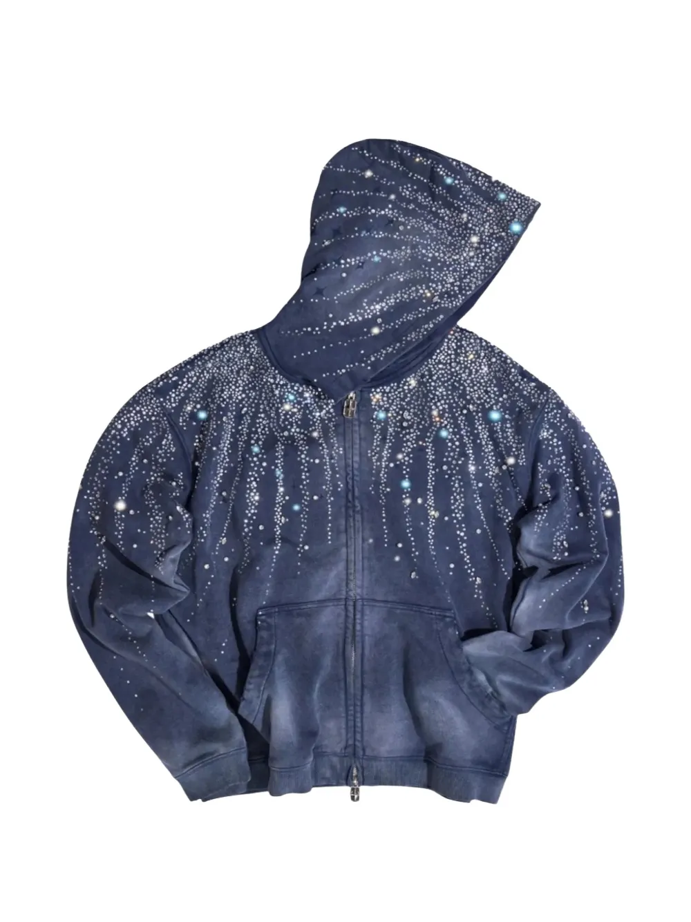 BIRTH OF ROYAL CHILD Steller Diamond crystal-embellished hoodie - Blu