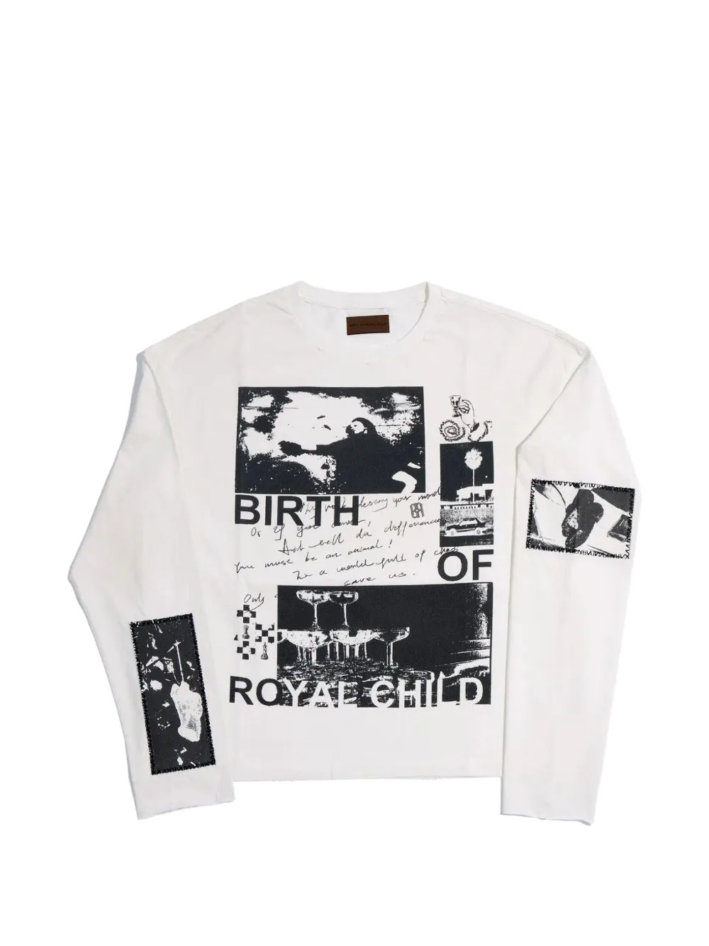 BIRTH OF ROYAL CHILD 90s Hollywood graphic-print long-sleeve T-shirt - Bianco