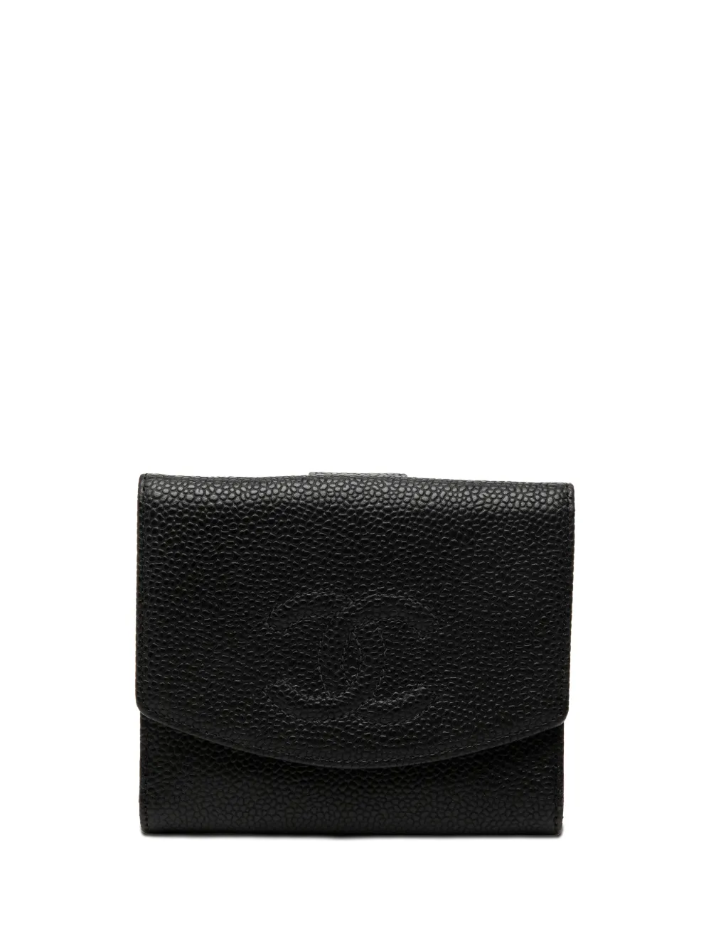 CHANEL Pre-Owned 2005-2006 CC Caviar Compact Wallet small wallets - Nero