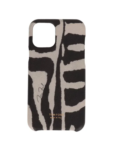 TOM FORD funda para teléfono texturizada con estampado de cebra