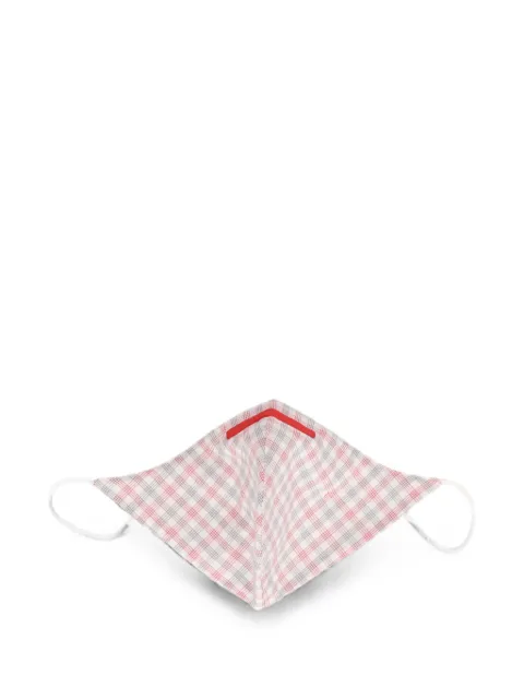 Isaia check-pattern face mask