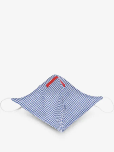 Isaia cubrebocas con motivo de cuadros gingham