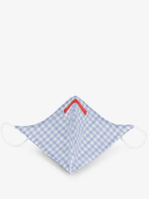 Isaia cubrebocas con motivo de cuadros gingham