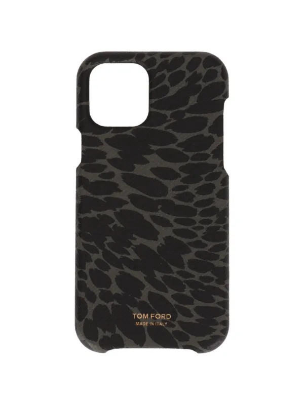 TOM FORD leopard-print Phone Case | Black | FARFETCH