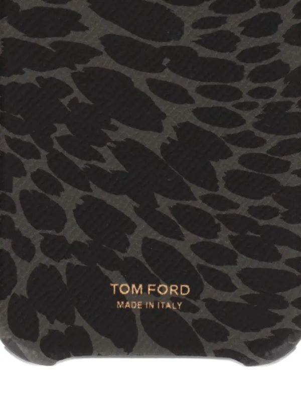 TOM FORD leopard-print Phone Case | Black | FARFETCH