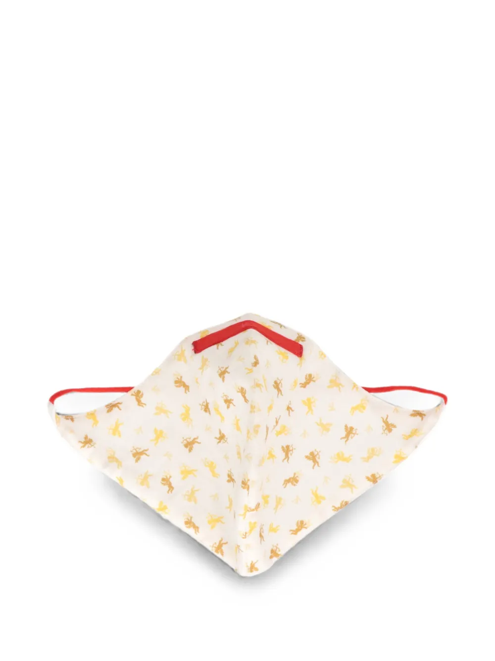 Isaia cherub-print face mask - Weiß
