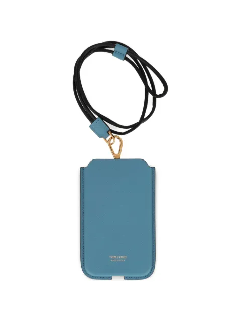 TOM FORD grained-texture detachable-strap phone case