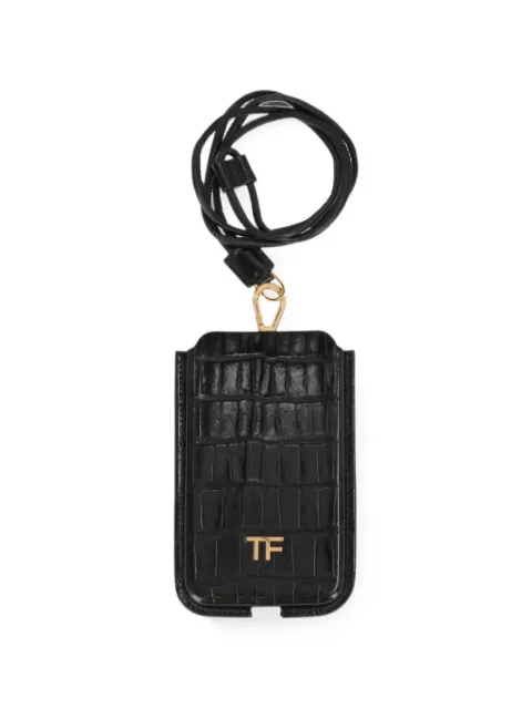 TOM FORD crocodile-effect phone case