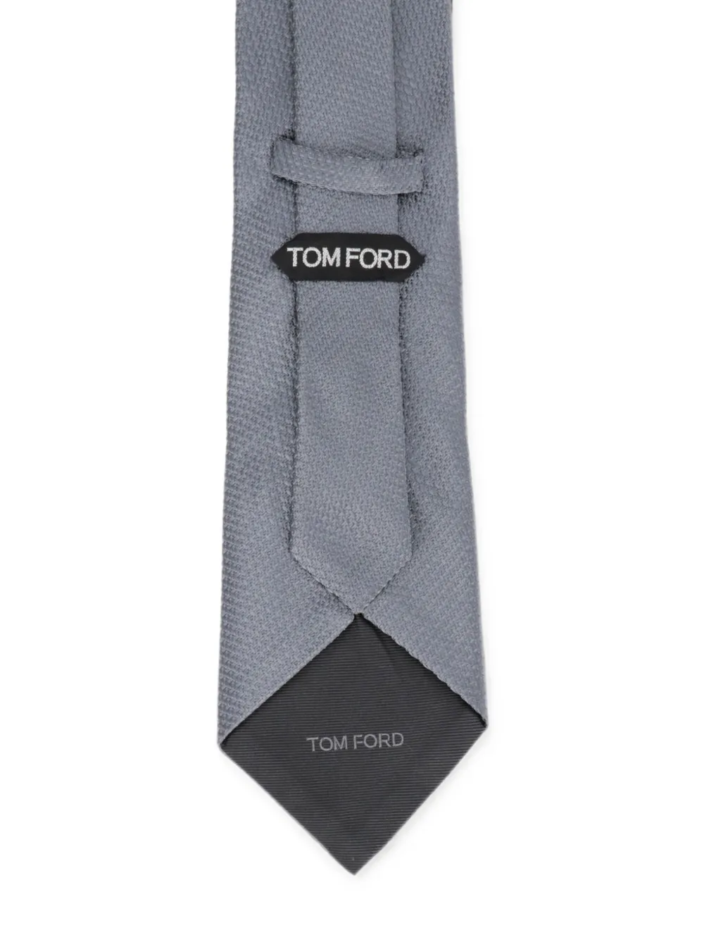 TOM FORD Getextureerde stropdas Zilver