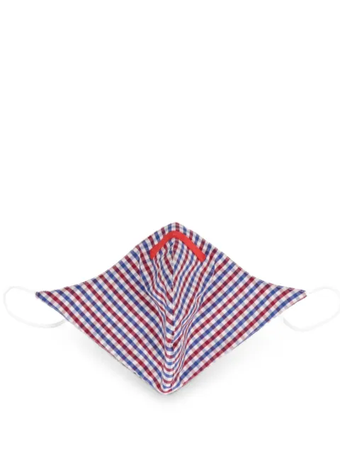 Isaia cubrebocas con motivo de cuadros gingham