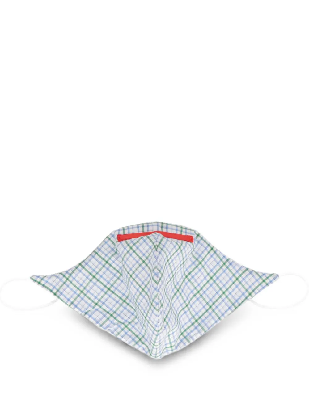 Isaia check-print face mask - Weiß