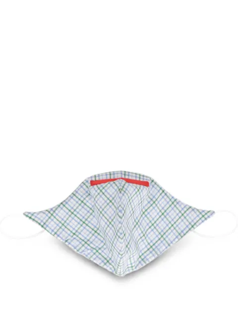 Isaia check-print face mask