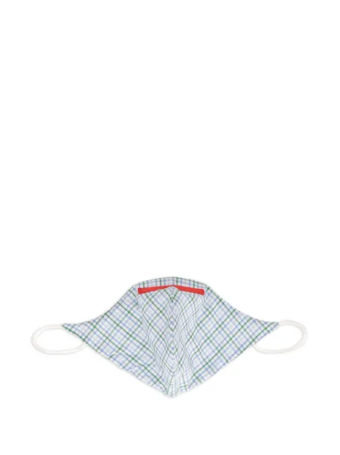 Isaia check-print face mask