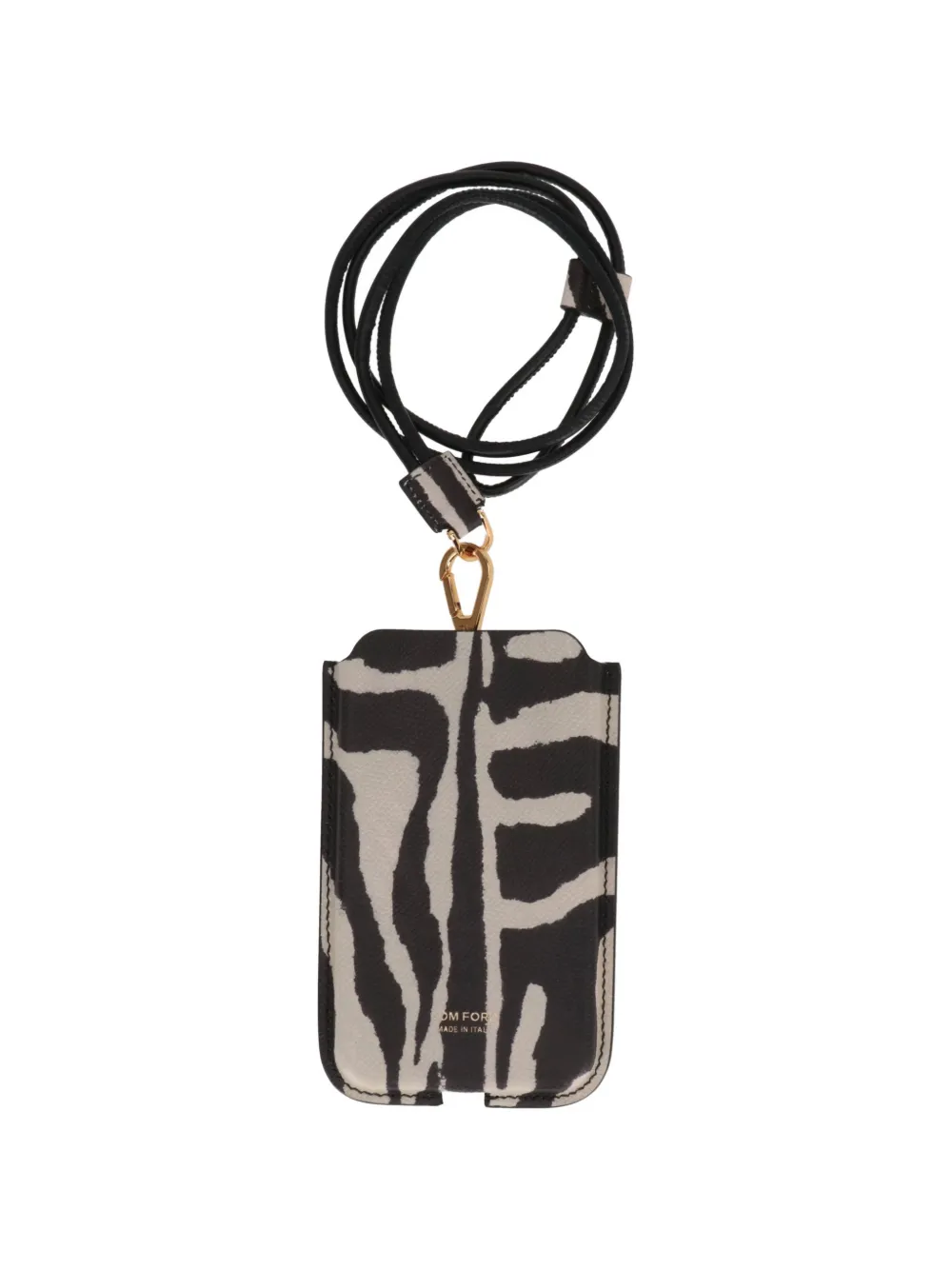 TOM FORD zebra-print detachable-strap phone case - Nero