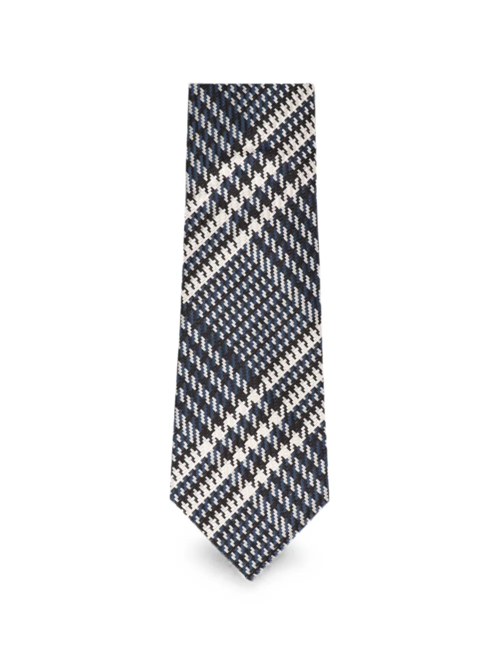 TOM FORD Prince of Wales check tie - Blau