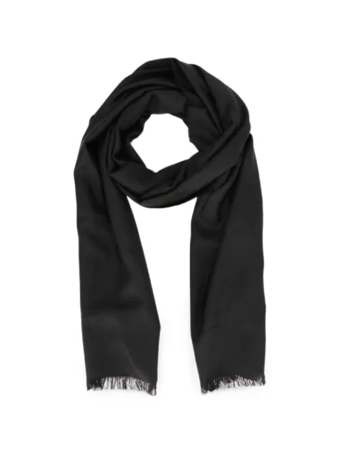 Isaia fringed-edge scarf
