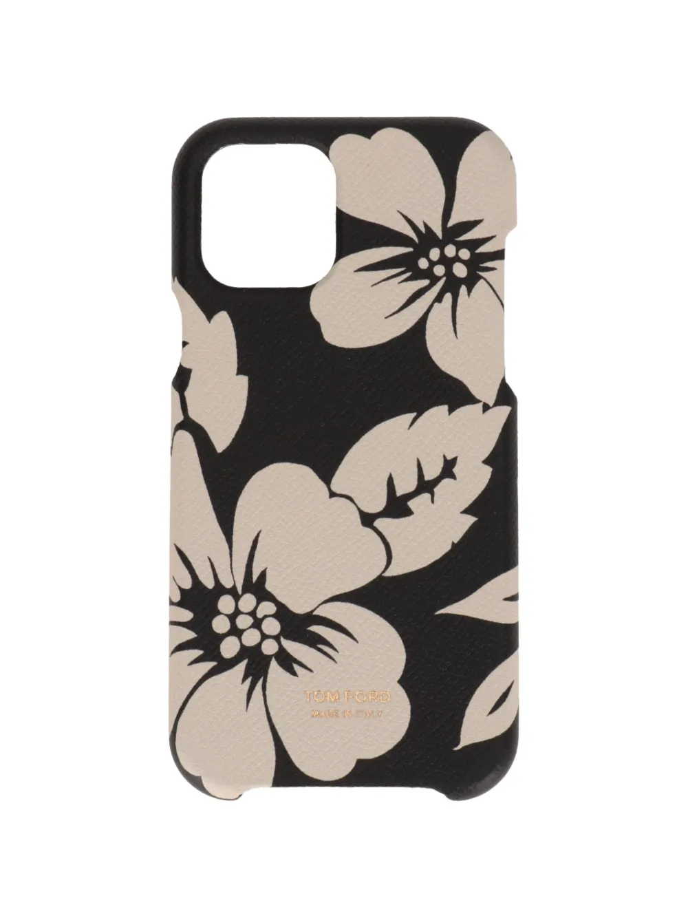 TOM FORD floral-print grained-texture phone case - Nero