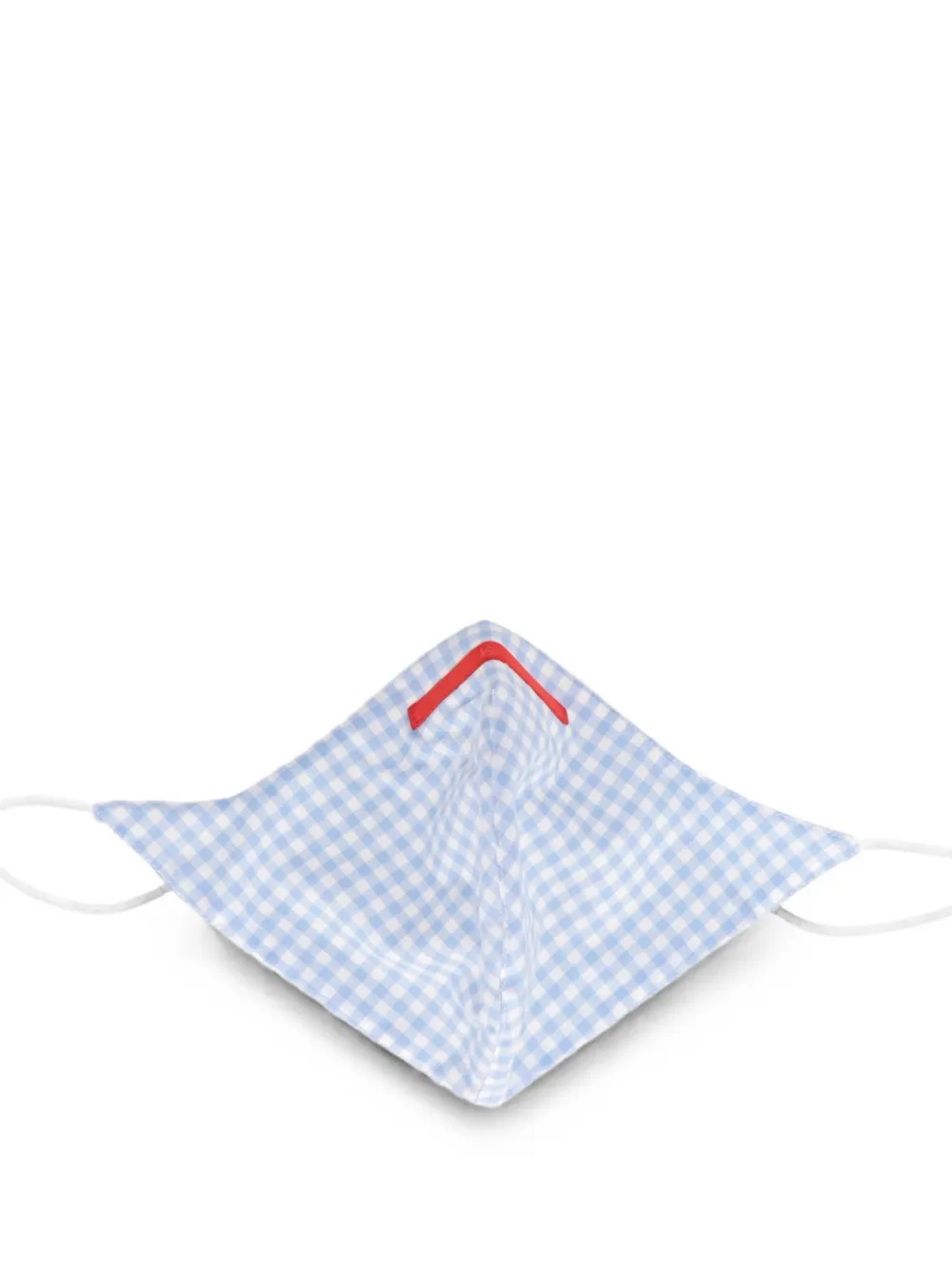 Isaia gingham-print face mask - Blau