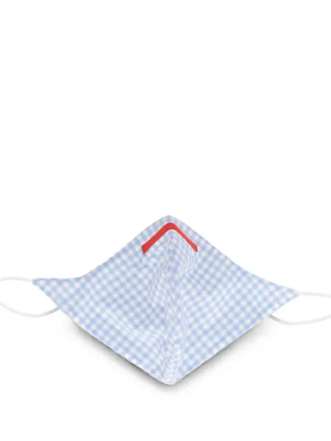 Isaia gingham-print face mask