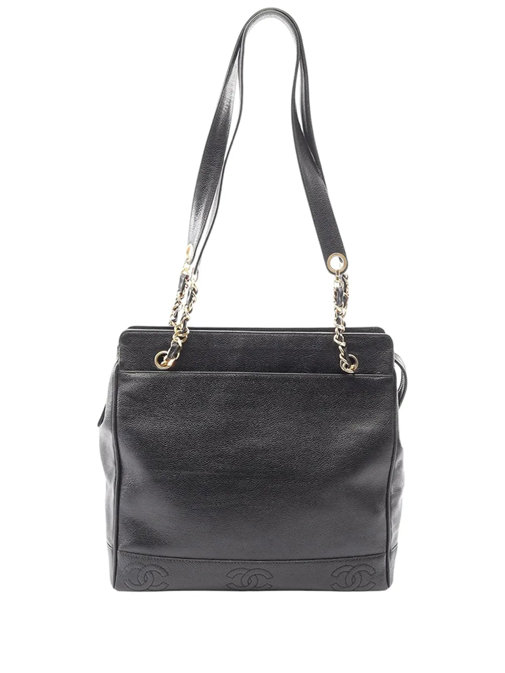 CHANEL Pre-Owned 1994-1996 Caviar Triple CC tote bag - Nero