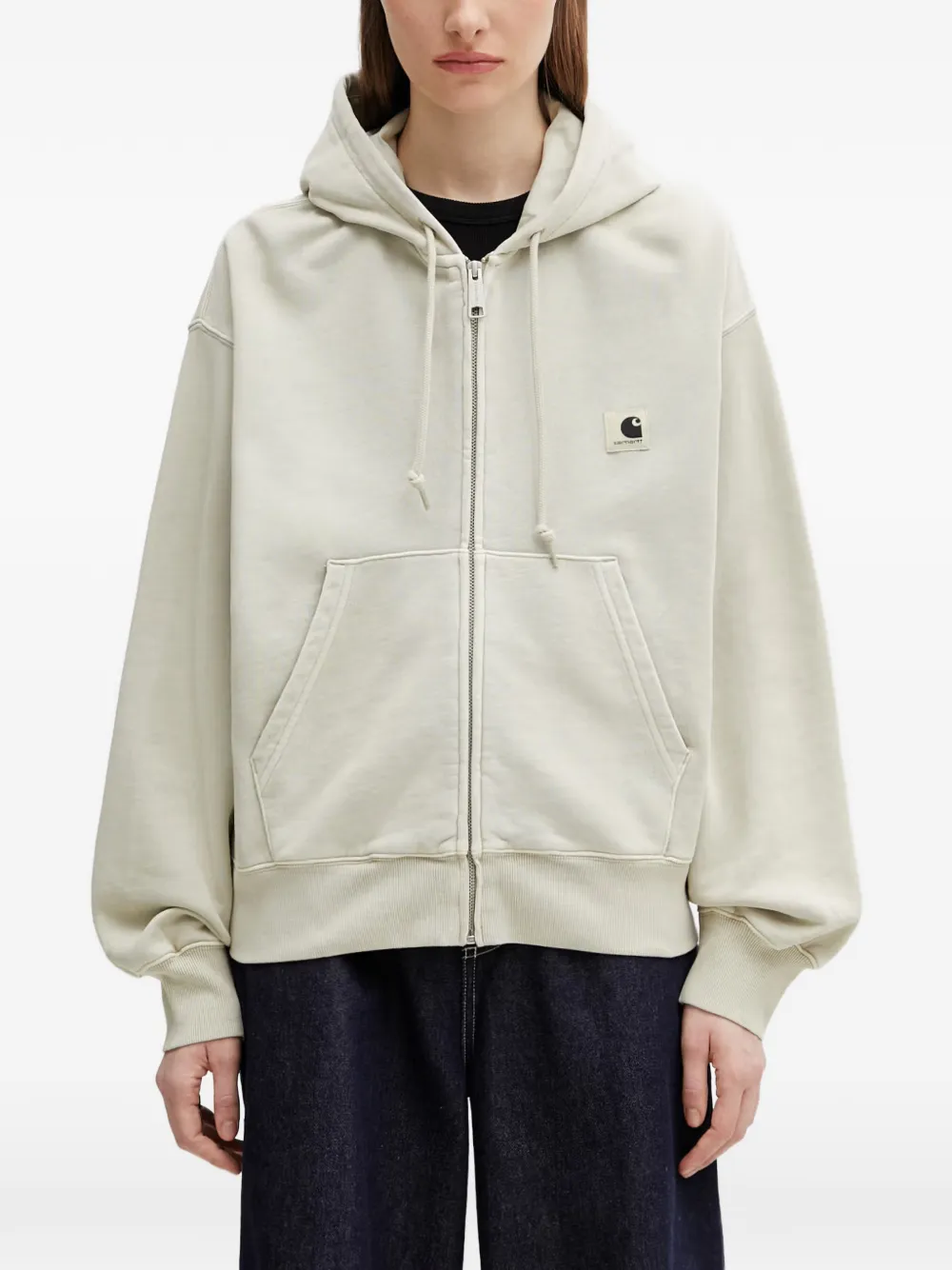 Carhartt WIP Nelson logo-patch hoodie - Nude