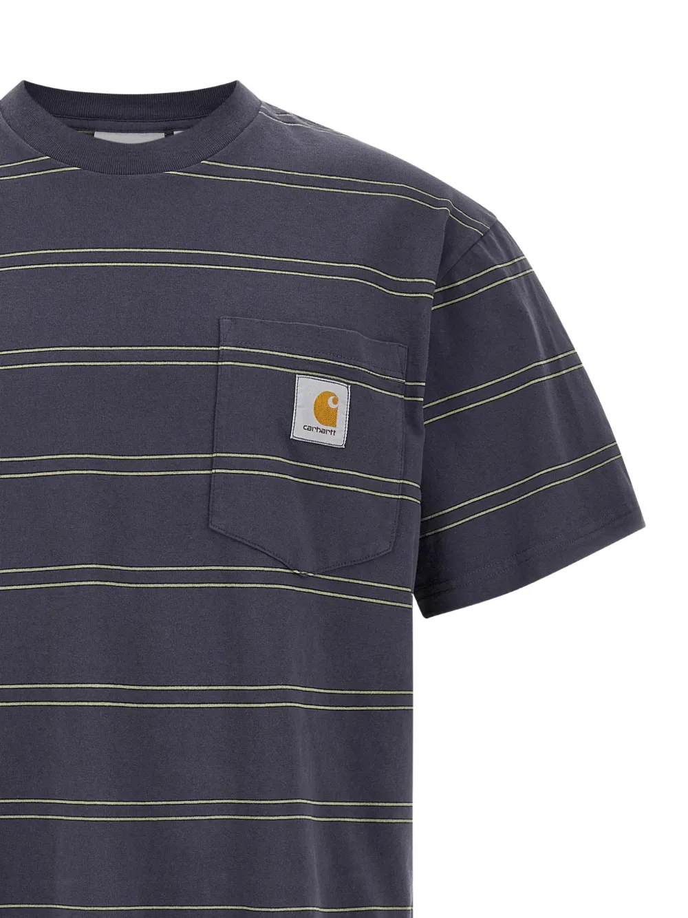 Carhartt WIP Bert Pocket gestreept T-shirt Grijs