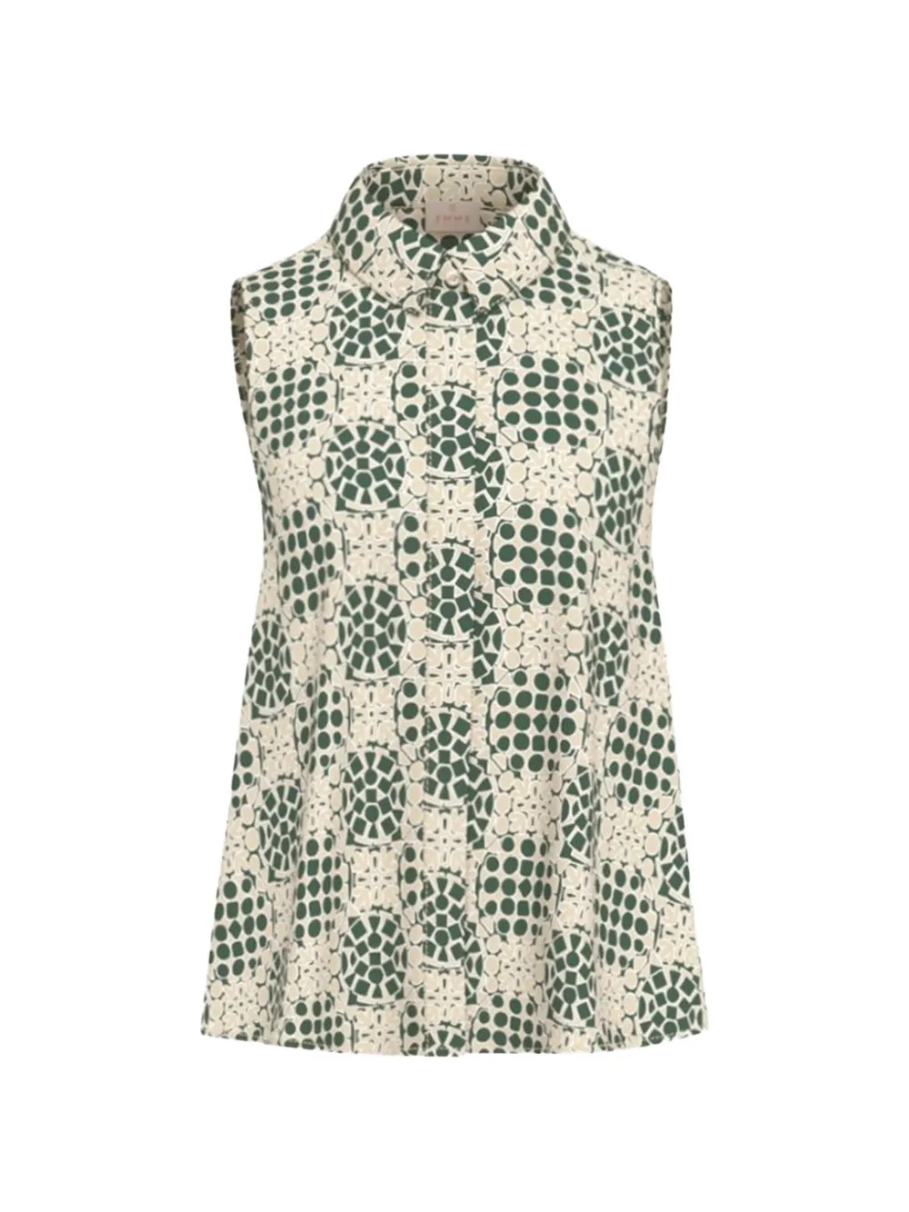 Marella geometric-print sleeveless shirt - Toni neutri