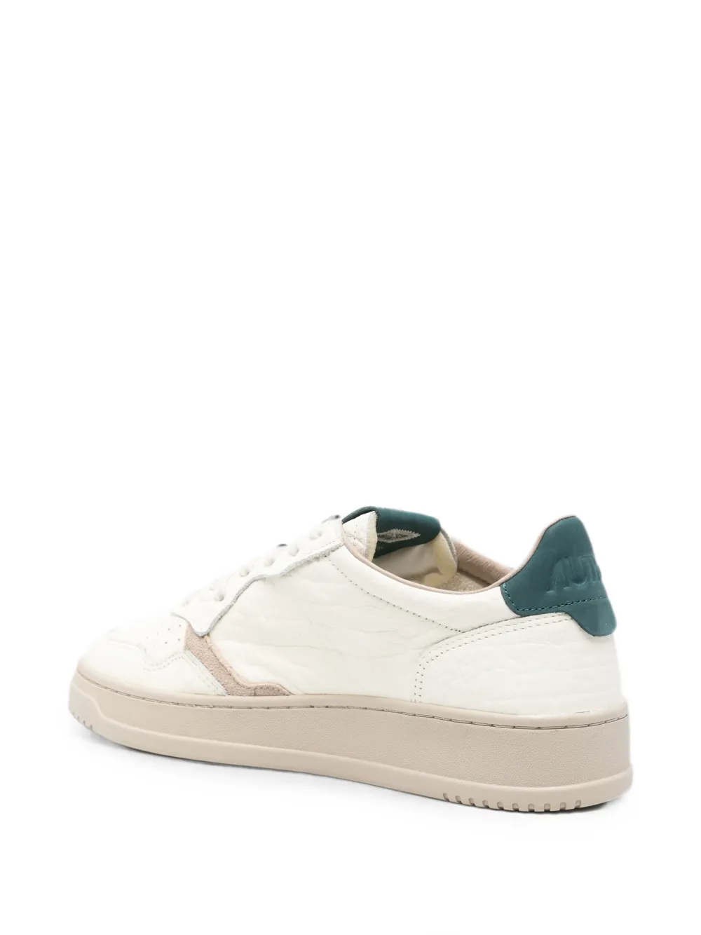 Autry Medalist panelled leather sneakers Beige
